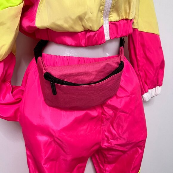 80 Colorblock Windbreaker Set Joggers Pants Set Women Size Medium - Picture 5 of 16